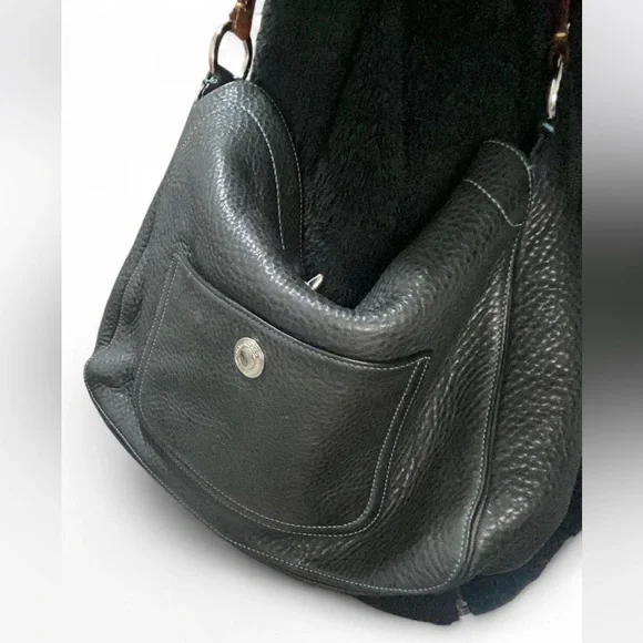 2005 Vintage Coach Chelsea 8A39 black pebbled leather shoulder bag - Picture 2 of 8